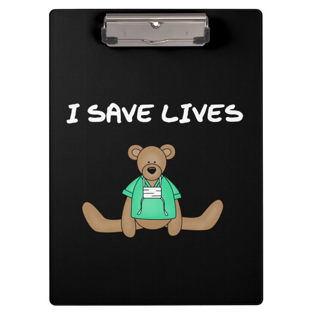Doctor Bear I Rett Lives Clipboard Klemmbrett (Vorderseite)