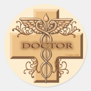Doctor Caduceus custom name Sticker