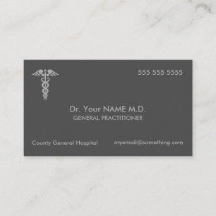 Doctor Caduceus Gray Visitenkarte