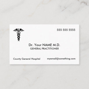 Doctor Caduceus White Visitenkarte
