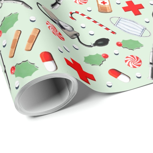 Doctor Christmas Geschenkpapier (Rolleneckpunkt)