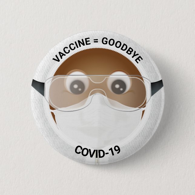 Doctor Emoji | Afrikanisch Button (Vorderseite)