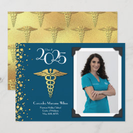Doctor Gold Abschluss Ankündigung Navy Blue
