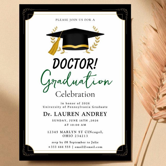 Doctor Graduation Party Invitation (Créateur téléchargé)