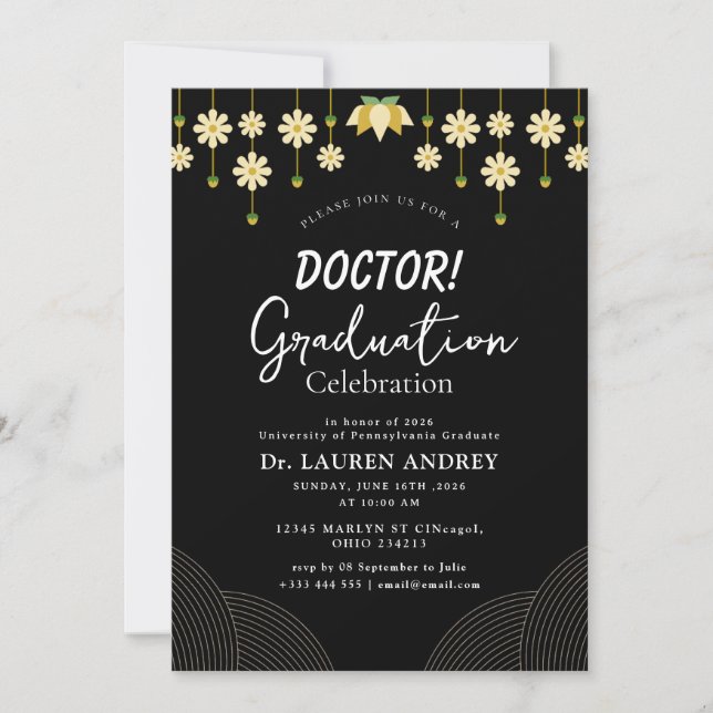 Doctor Graduation Party Invitation (Devant)