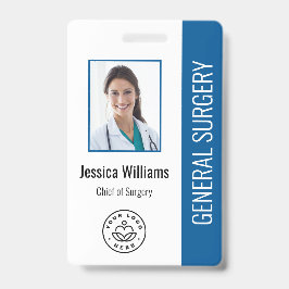 Doctor Hospital Medical Employee Foto ID Blue Ausweis
