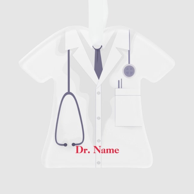 Doctor Labrador Jacket Weihnachten Ornament (Vorderseite)