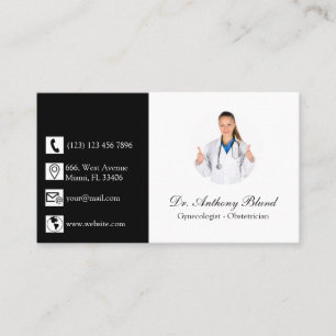 Doctor Obstetrician-Gynecologin OBGYN elegant Visitenkarte