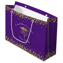 Doctor of Nursing Practice Graduation Purple Gold Große Geschenktüte