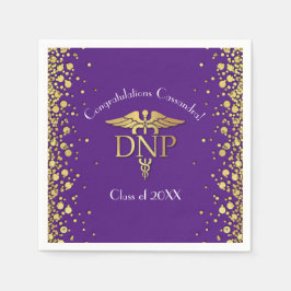 Doctor of Nursing Practice Graduation Purple Gold Serviette
