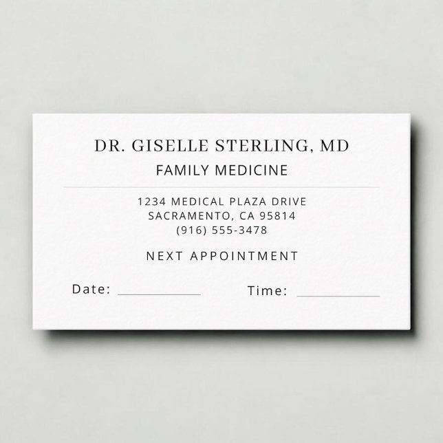 Doctor Office Appointment Card Visitenkarte (Von Creator hochgeladen)
