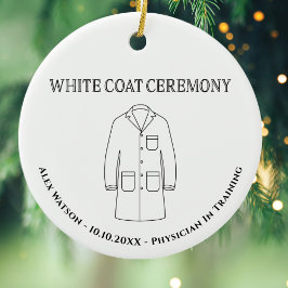 Doctor Physician White Coat Zeremonie Mit Monogram Keramik Ornament