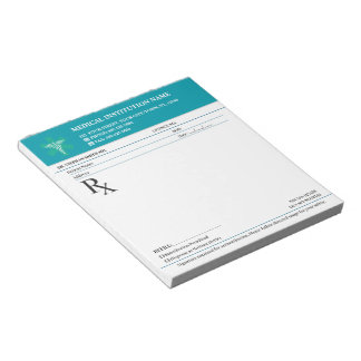 Doctor Prescription Medical RX Pad – Medical Teal Notizblock