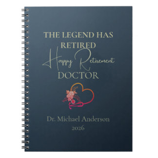 Doctor Retirement Gift The Legend Has Retired Notizblock
