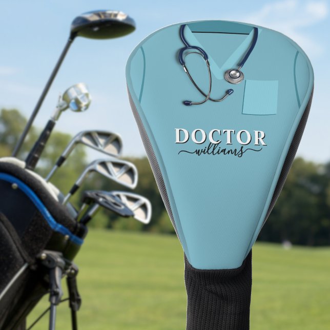 Doctor Scrubs Stethoscope Blue Shirt Golf Headcover (Doctor Scrubs Stethoscope Blue Shirt Golf Head Cover
)