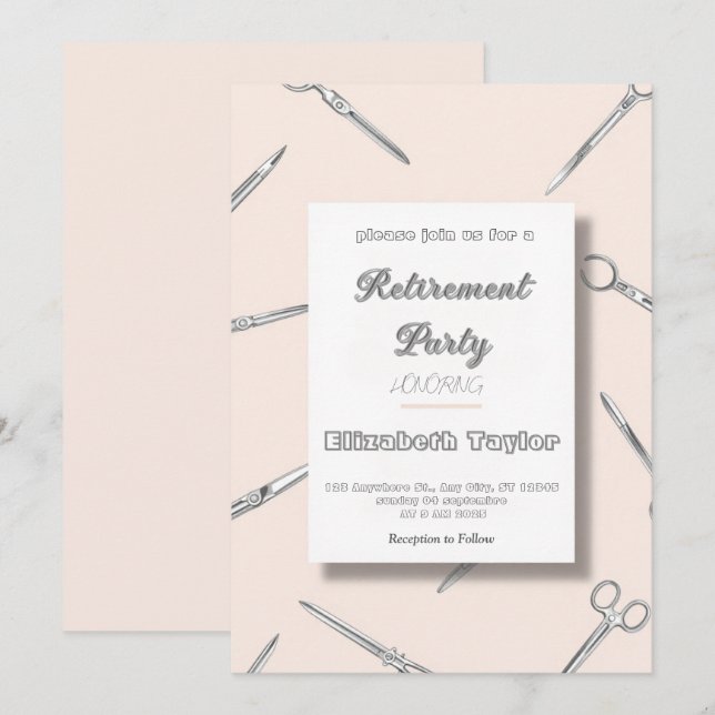 Doctor  Surgeon nurse retirement invitation (Devant / Derrière)
