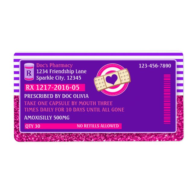 Doctor Verschreibungspflichtige Flaschen Labels Ph (Vorne)