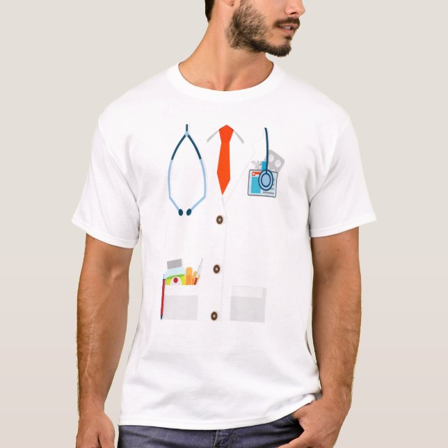 Doctor White Labrador Coat Funny Halloween Kostüm  T-Shirt (Vorderseite)
