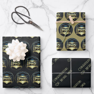 Doctorat diplôme d'or emballage cadeau cadeau Tiss