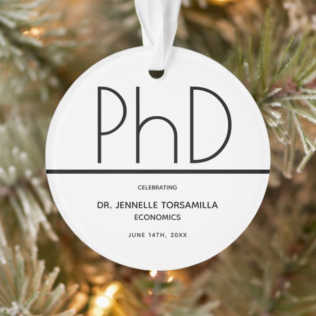 Doctorat Graduation Party White Black Keepsaké (Arbre)
