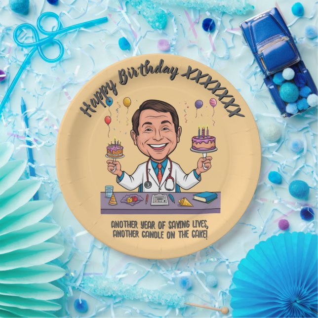  DOCTORS BIRTHDAY PARTY CALM ANTISTRESS PAPPTELLER (Party)