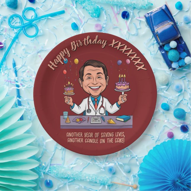  DOCTORS BIRTHDAY PARTY CALM ANTISTRESS PAPPTELLER (Party)