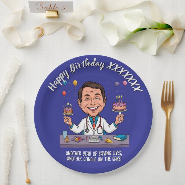  DOCTORS BIRTHDAY PARTY CALM ANTISTRESS PAPPTELLER (Hochzeit)