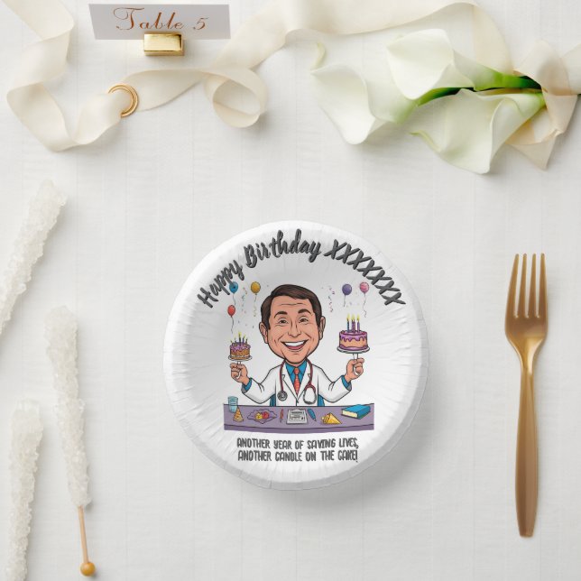 DOCTORS BIRTHDAY PARTY CALM ANTISTRESS PAPPTELLER (Hochzeit)