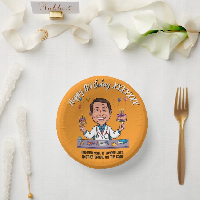  DOCTORS BIRTHDAY PARTY CALM ANTISTRESS PAPPTELLER (Hochzeit)