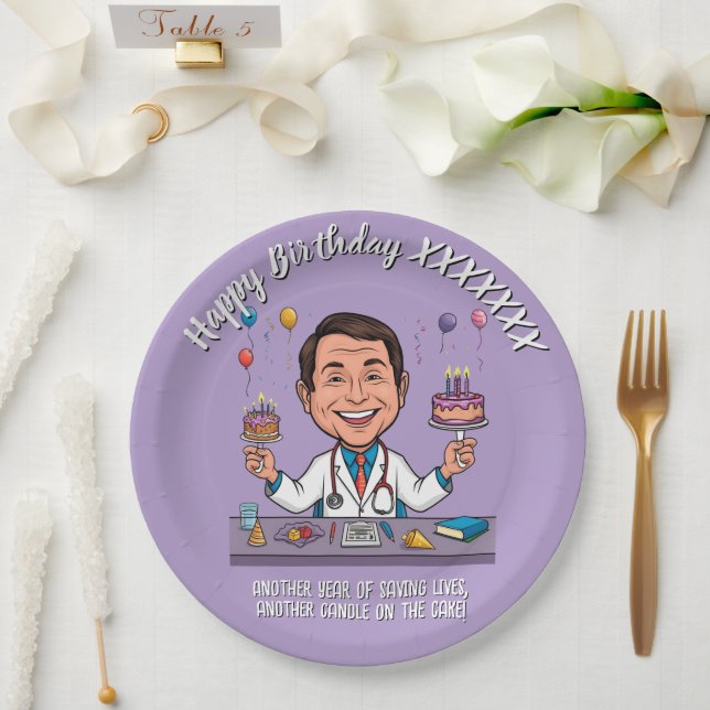  DOCTORS BIRTHDAY PARTY CALM ANTISTRESS PAPPTELLER (Hochzeit)