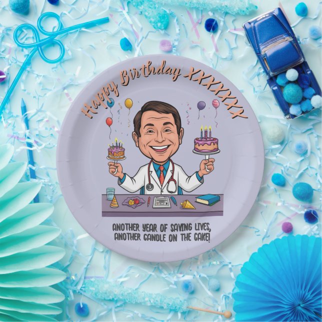  DOCTORS BIRTHDAY PARTY CALM ANTISTRESS PAPPTELLER (Party)