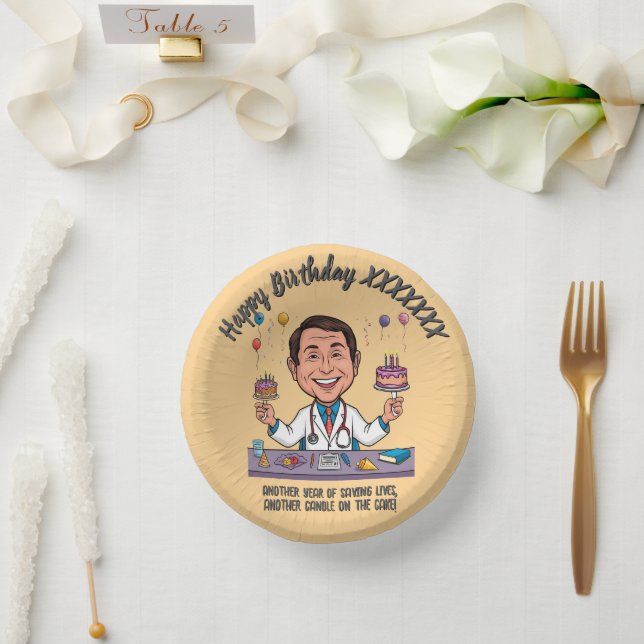  DOCTORS BIRTHDAY PARTY CALM ANTISTRESS PAPPTELLER (Hochzeit)