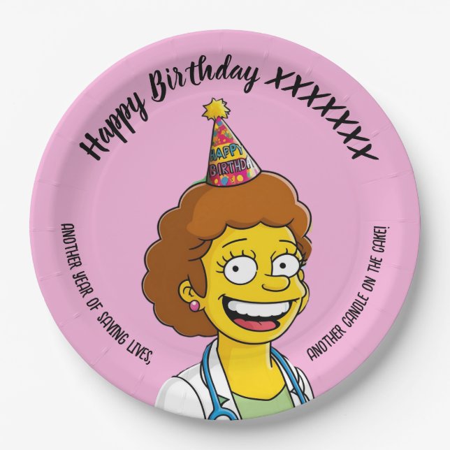 DOCTORS BIRTHDAY pink pediatric fun girl Pappteller (Vorderseite)