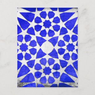 Dodecagon & Octagon Geometric Türkisches Fliesenmu Postkarte