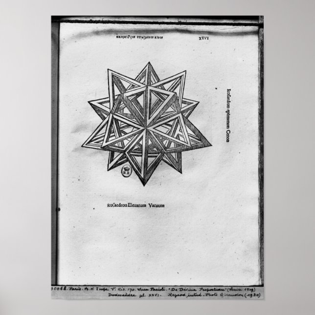 Dodecahedron aus "De Divina Proportione" Poster (Vorne)