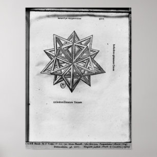 Dodecahedron, von 'De Divina Proportione' Poster