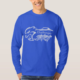 Dodge Challenger Auto Kurzarm Rundhals Schwarz  T-Shirt