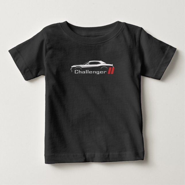 Dodge Challenger Muscle Car American Flag T-Shirt (Devant)