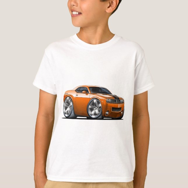 Dodge Challenger Orange Car T-Shirt (Vorderseite)