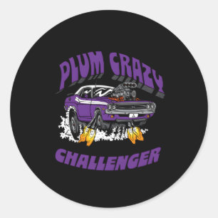 Dodge Challenger Plum Crazy Letzter Anruf Runder Aufkleber