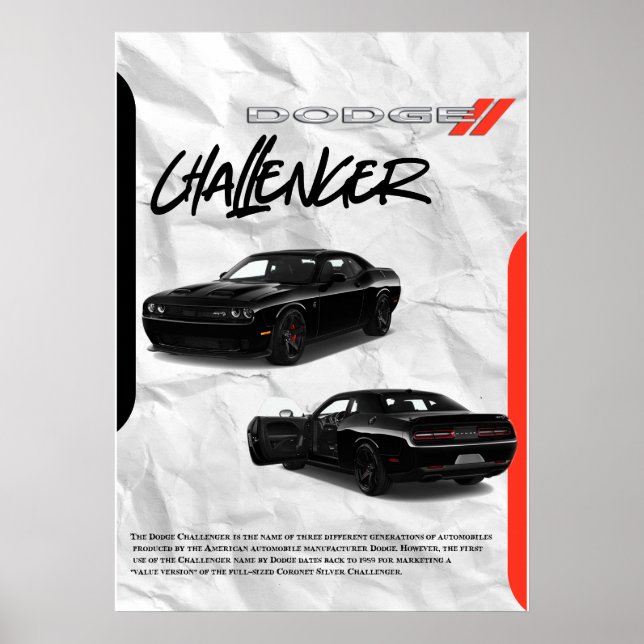 Dodge Challenger Poster (Vorne)
