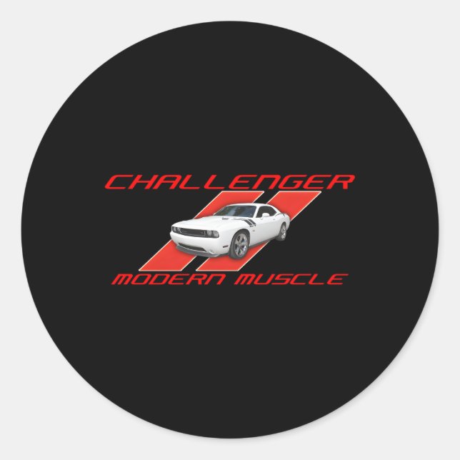 Dodge Challenger Rt Modern Muscle Runder Aufkleber (Vorderseite)