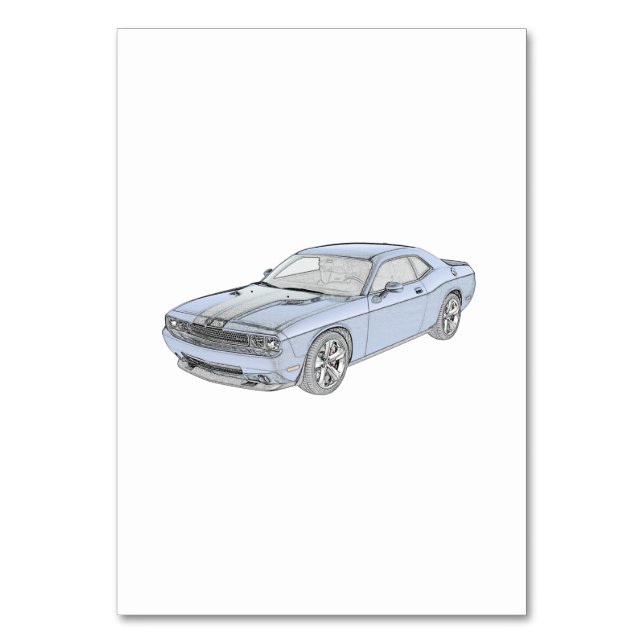 Dodge Challenger Tischnummer (Vorderseite)