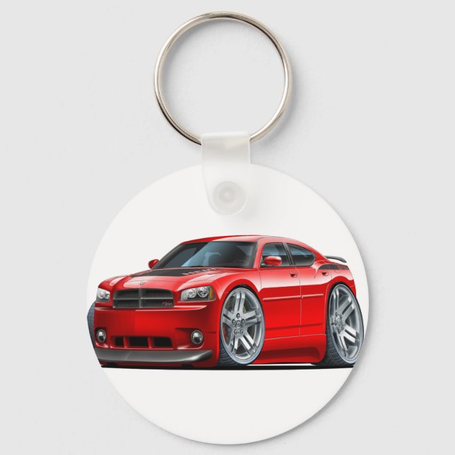 Dodge Charger Daytona Red Car Schlüsselanhänger (Vorderseite)