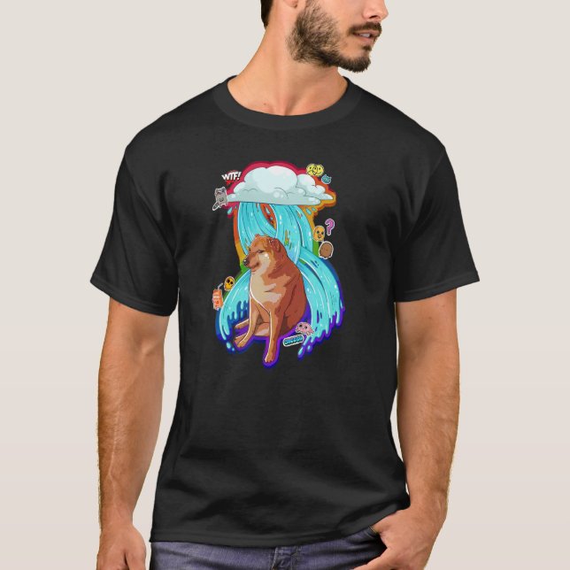 Dodge Coin Dog Meme T-Shirt (Vorderseite)