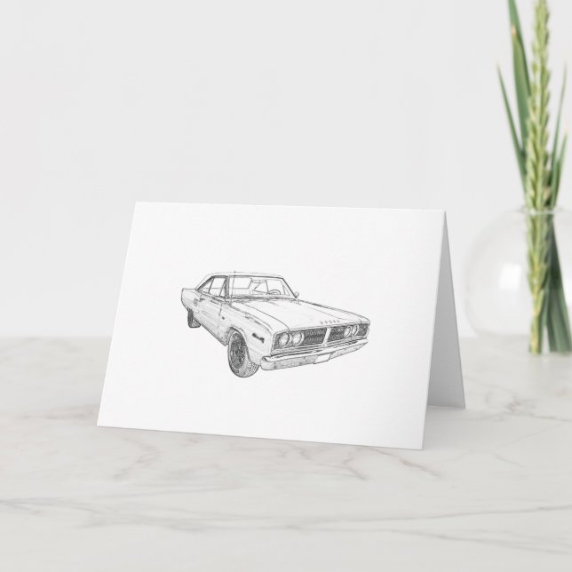 Dodge Coronet Muscle Car Karte (Vorderseite)