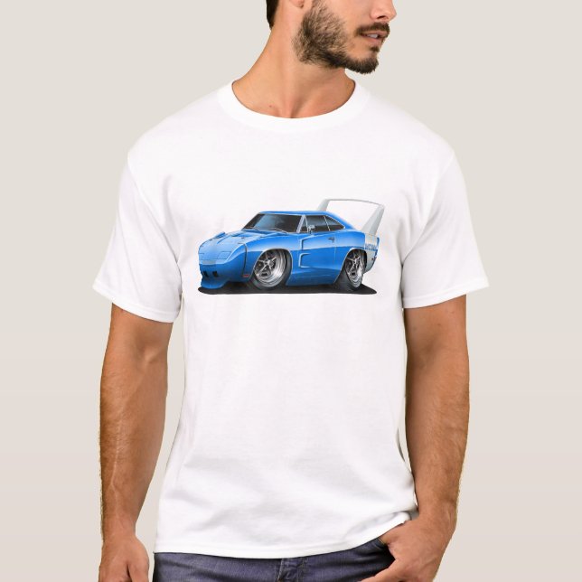 Dodge Daytona Blau-Auto T-Shirt (Vorderseite)