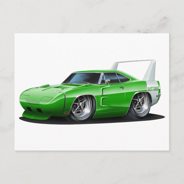 Dodge Daytona Green Car Postkarte (Vorderseite)