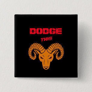 Dodge Dieses Rennen Aries Super Orange Sport Button