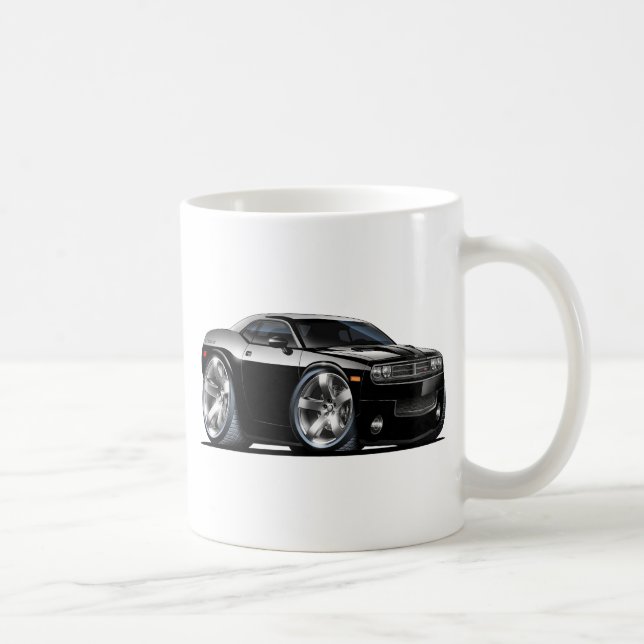 Dodge-Herausforderer-Schwarz-Auto Kaffeetasse (Rechts)